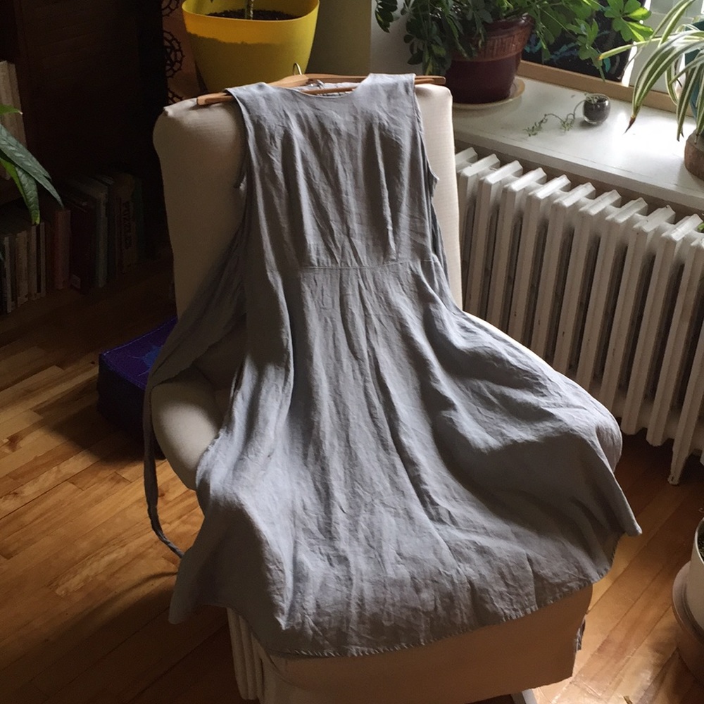 Linen dress robe